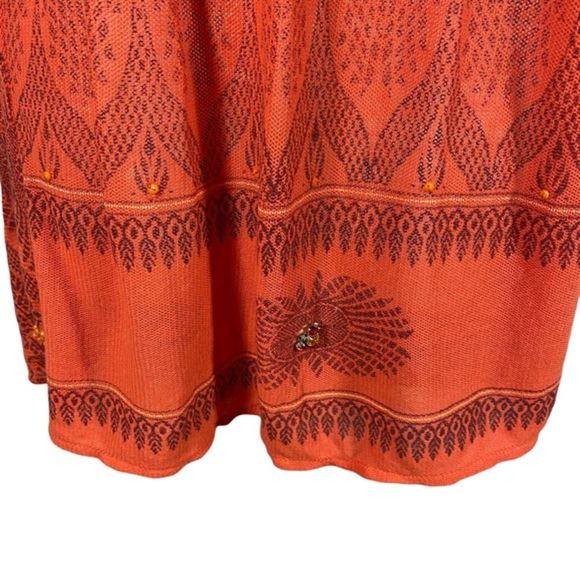 New Romantics FP Size Small Byzantine Dreams Tunic Top Coral Knitted Oversize - Picture 5 of 14